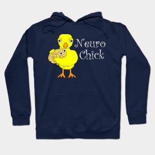 Neuro Chick White Text Hoodie